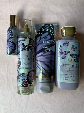 Bath & Body Works Butterfly Lavender Purple Body Care Set